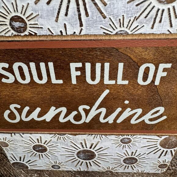 Rustic Home Neutral Wood Sign Love Home Decor Flowers Boho Home FAST SHIP NEW - Picture 4 of 7